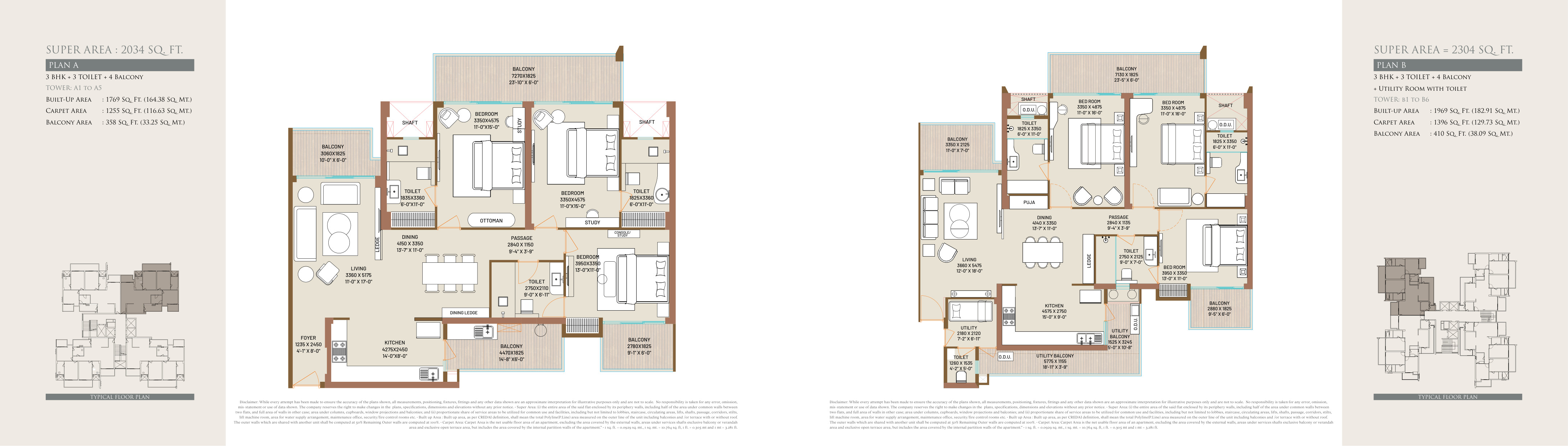 Ivory County — indicative unit layout with room dimensions (e-brochure)
